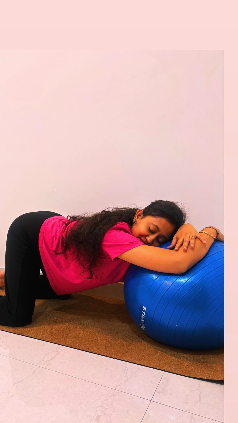 Guided yoga practice at Sukh Space